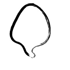 Grunge Abstract Hand Drawn Fluid Stroke Line Shape 