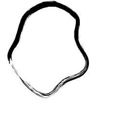 Grunge Abstract Hand Drawn Fluid Stroke Line Shape 