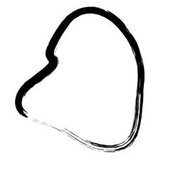 Grunge Abstract Hand Drawn Fluid Stroke Line Shape 