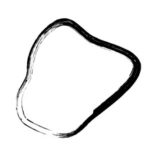 Grunge Abstract Hand Drawn Fluid Stroke Line Shape 