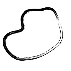 Grunge Abstract Hand Drawn Fluid Stroke Line Shape 