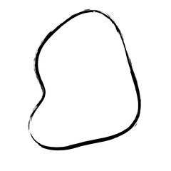 Grunge Abstract Hand Drawn Fluid Stroke Line Shape 