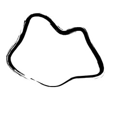 Grunge Abstract Hand Drawn Fluid Stroke Line Shape 