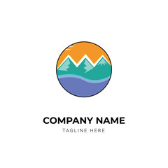 creative travel agency logo design template