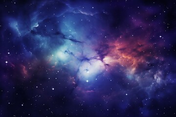 Galaxy with stars and nebula vibrant magic background Generative AI 