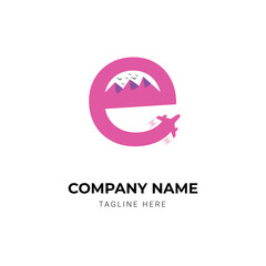 Obraz premium creative travel agency logo design template