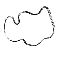 Grunge Abstract Hand Drawn Fluid Stroke Line Shape 
