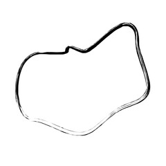 Grunge Abstract Hand Drawn Fluid Stroke Line Shape 