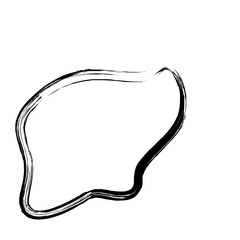 Grunge Abstract Hand Drawn Fluid Stroke Line Shape 