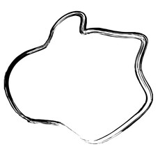 Grunge Abstract Hand Drawn Fluid Stroke Line Shape 