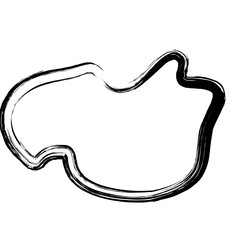 Grunge Abstract Hand Drawn Fluid Stroke Line Shape 