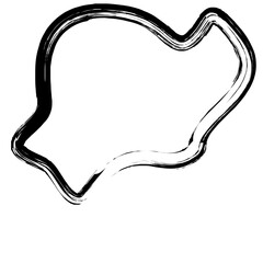 Grunge Abstract Hand Drawn Fluid Stroke Line Shape 