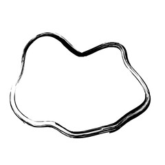 Grunge Abstract Hand Drawn Fluid Stroke Line Shape 