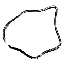 Grunge Abstract Hand Drawn Fluid Stroke Line Shape 