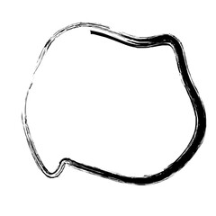 Grunge Abstract Hand Drawn Fluid Stroke Line Shape 