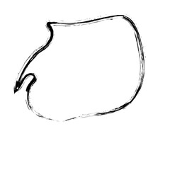 Grunge Abstract Hand Drawn Fluid Stroke Line Shape 