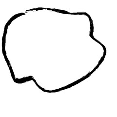 Grunge Abstract Hand Drawn Fluid Stroke Line Shape 