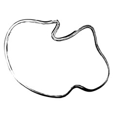 Grunge Abstract Hand Drawn Fluid Stroke Line Shape 