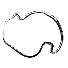 Grunge Abstract Hand Drawn Fluid Stroke Line Shape 