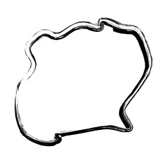 Grunge Abstract Hand Drawn Fluid Stroke Line Shape 