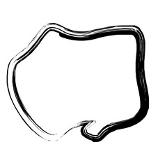 Grunge Abstract Hand Drawn Fluid Stroke Line Shape 