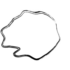 Grunge Abstract Hand Drawn Fluid Stroke Line Shape 