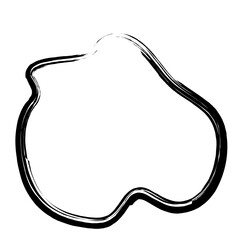 Grunge Abstract Hand Drawn Fluid Stroke Line Shape 