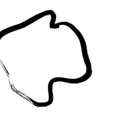 Grunge Abstract Hand Drawn Fluid Stroke Line Shape 