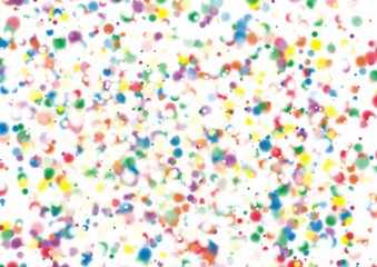 カラフルな水玉模様の背景イラスト
