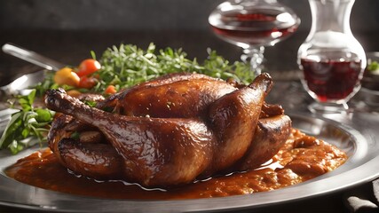 Roasted Meat Food Background Very Cool