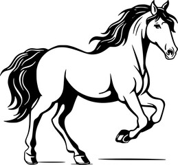 Hand-drawn Animal Horse Vintage Outline Icon