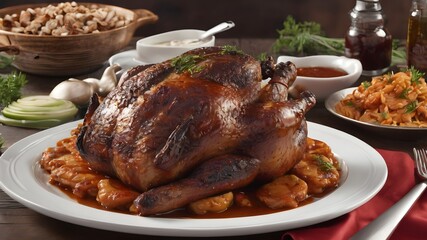 Roasted Meat Food Background Very Cool