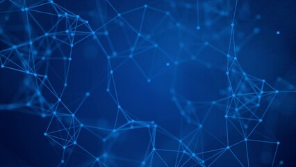 Abstract digital data network connection technology plexus business 4k background loop, blockchain, artificial intelligence, AR VR, computer network, cloud computing, internet, quantum computing, ict - Powered by Adobe