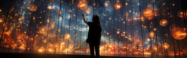 person exploring an interactive art exhibit, emphasizing the power of immersive experiences to inspire and engage