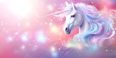 Obraz na płótnie Canvas Sparkling Unicorn Dreams .Sparkling Unicorn Dreams ,Whimsical Magical Unicorns.