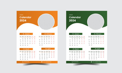 Calendar Design Template For 2024
