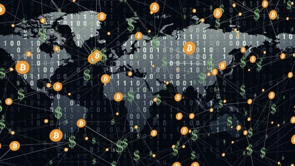 Future of digital money investment fund, cryptocurrency, and evolution of financial technology in virtual market for high returns and long-term wealth growth