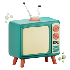Retro TV 3D illustration