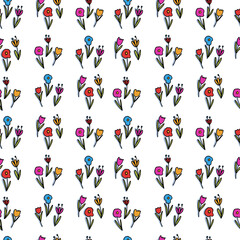 Floral seamless pattern. Illustration for fabric und textile design, wallpaper, wrapping, surface design, decoration.