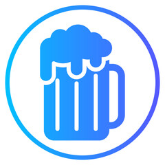 beer mug gradient icon