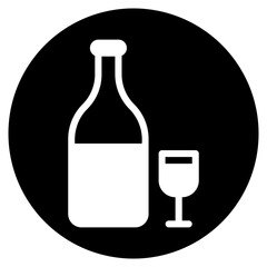 champagne glyph icon
