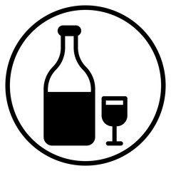champagne glyph icon