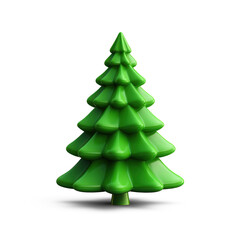 Fototapeta premium Christmas tree 3d . Cut out on transparent