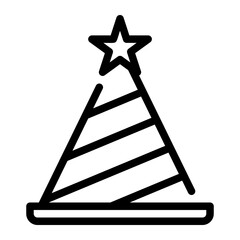 party hat line icon