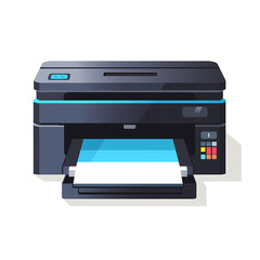 printer flat art illustration