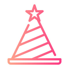 party hat gradient icon