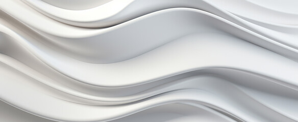 Modern white gradient flowing wave lines_