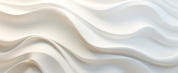 Modern white gradient flowing wave lines_