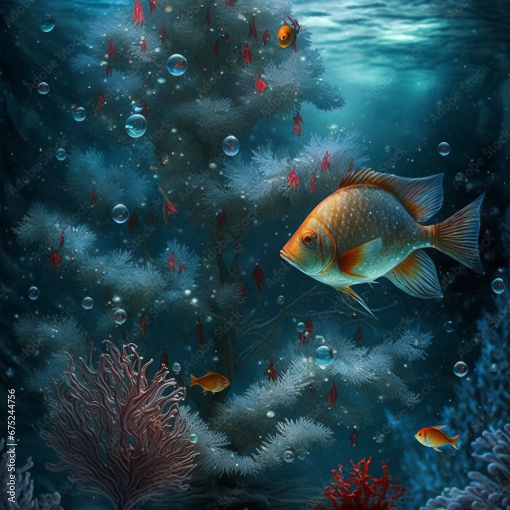 Wall mural Fish under the sea