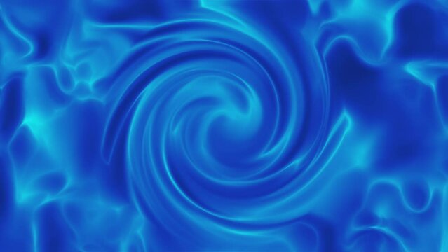 Blue glossy texture futuristic abstract motion background with swirl energy wave flowing. Seamless looping